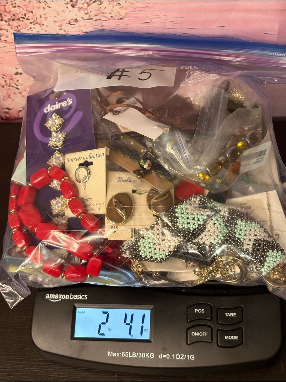 Mixed jewelry lot #5 gold and silver tones. Assorted costume items some new/PO